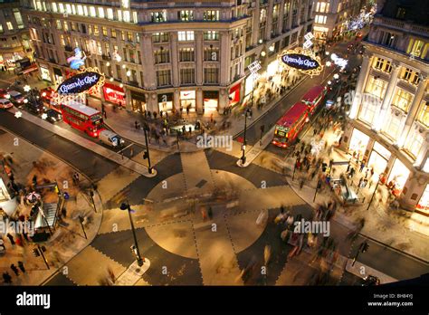 Aerial View Of Oxford Circus West End London Uk Stock Photo Alamy