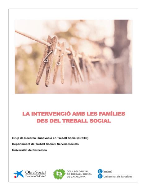 La Intervenci Amb Les Fam Lies Des Del Treball Social