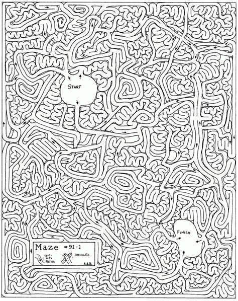 Hard Mazes Best Coloring Pages For Kids