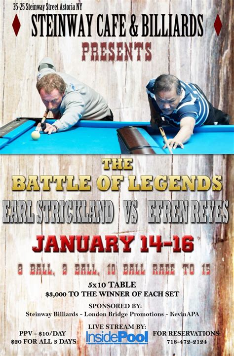 Earl Strickland Vs Efren Reyes Professor Q Ball S National Pool