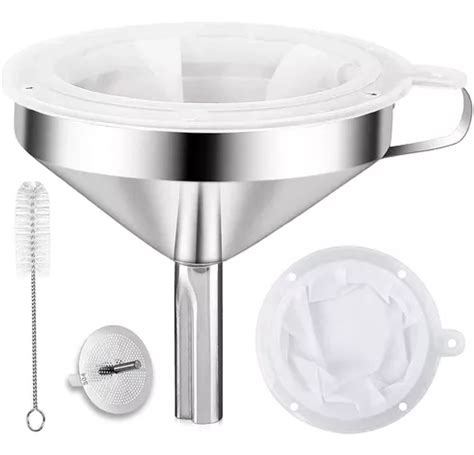 Embudo De Cocina Para Llenar Botellas Embudos De Acero Inox Env O Gratis