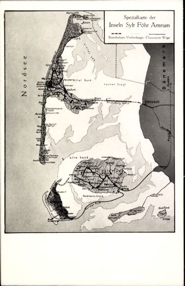 Landkarten Ansichtskarte Postkarte Insel Sylt In Akpool De