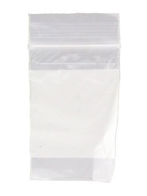 100 Ziplock 2 X 3 Reclosable White Block Poly Bags Write On Etsy