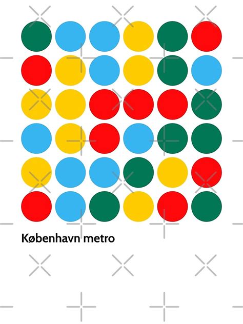 Copenhagen Metro Subway Lines Travel Print Poster Map Poster For Sale