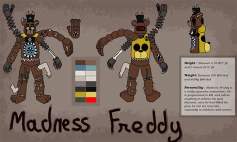 Madness Freddy Ref Sheet Fnaf Oc By Chicxy On Deviantart