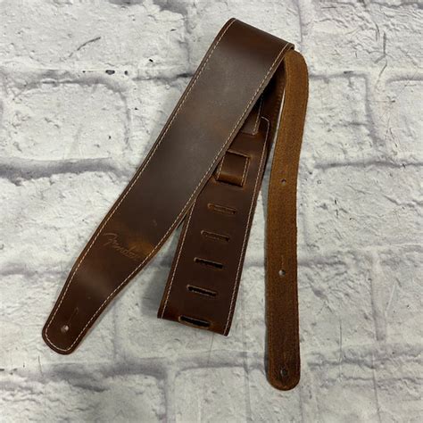 Fender Brown Leather Guitar Strap - Evolution Music