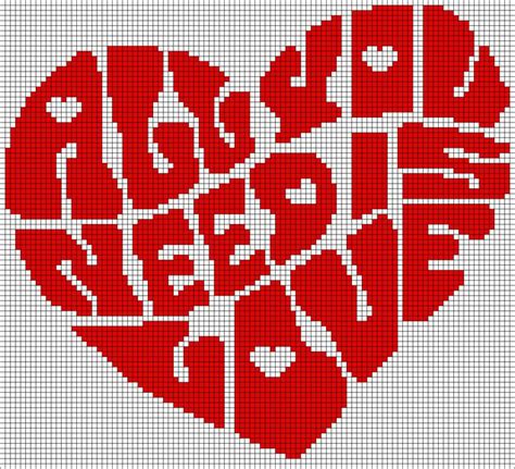 A Cross Stitch Heart With The Words Happy Valentine S Day In Red And White