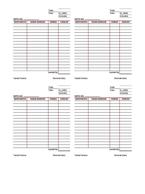 Nota Kontan Excel Pdf