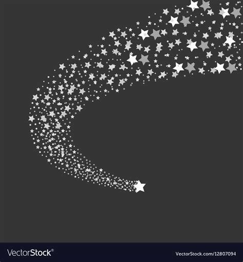 White shooting stars Royalty Free Vector Image