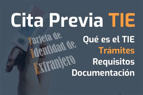 TIE Tarjeta De Identidad De Extranjero Cita Previa Y Requisitos