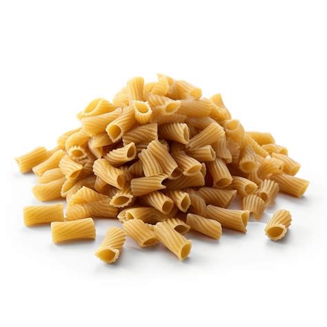 Premium Ai Image Raw Pasta Fusilli Isolated On White Background