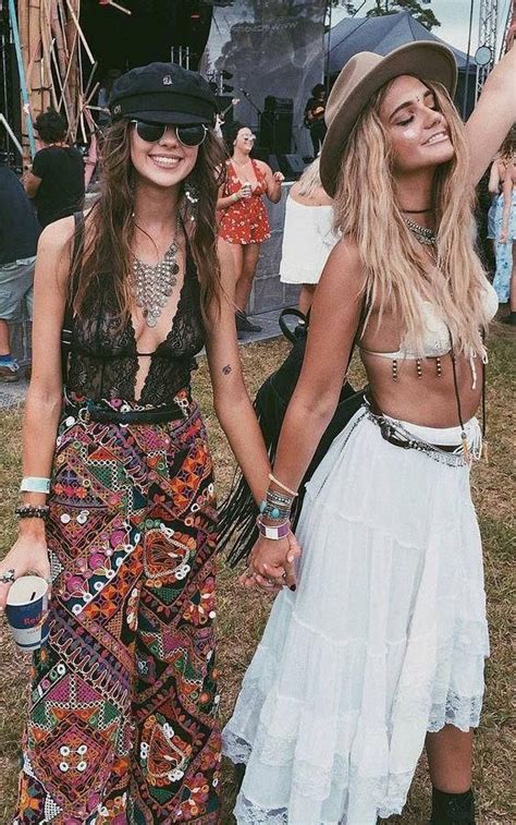 Hippie Girls Bohofashion Boho Fashion Bohemian Boho Festival