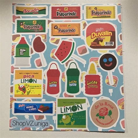 Mexican Candy Sticker Sheet Matte Glossy Vinyl Waterproof Etsy