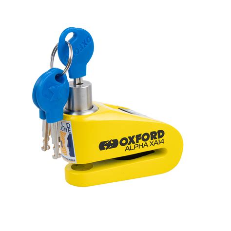 Oxford Alpha Xa Yellow Motorcycle Disc Lock Alarm Bdla Motorbikes