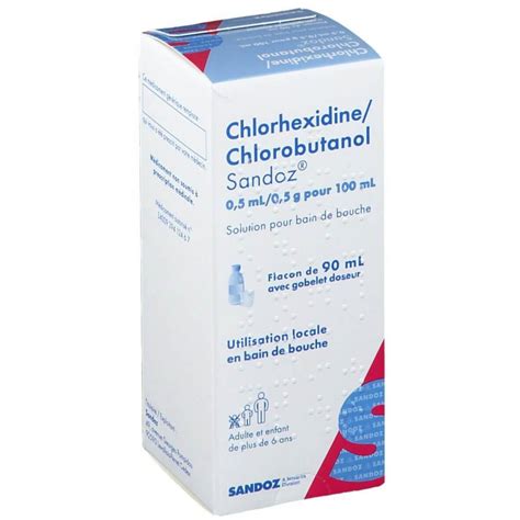 Chlorhexidine Chlorobutanol Sandoz Bain De Bouche 90 Ml