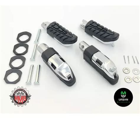 Kit Pedaleiras Cb Twister Cb 300 Dianteiro E Traseiro Alum