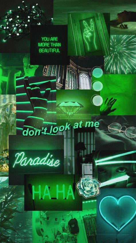 Green Aesthetic Collage Wallpapers Top Free Green Aesthetic Collage