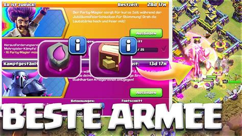 Alle Aufgaben Mit Einer Armee Schaffen Neue Party Magier Taktik Clash Of Clans Deutsch