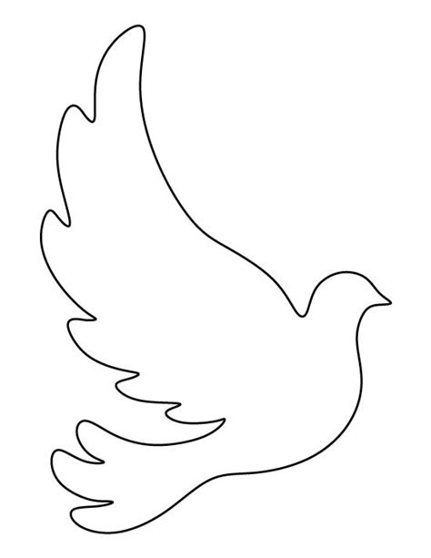 Dove Pattern Use The Printable Outline For Crafts Creating Stencils