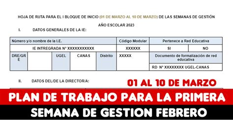 Plan De Trabajo Para La Primera Semana De Gesti N Febrero Mathtic