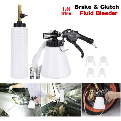 1l Pneumatic Brake Bleeder Kit Car Air Extractor Clutch Oil Bleeding