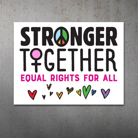 Stronger Together PRINTABLE Protest Poster Women S Etsy Womens