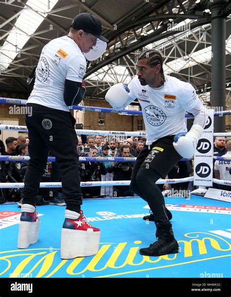 David Haye During The Workout At Spitalfields Market London Stock