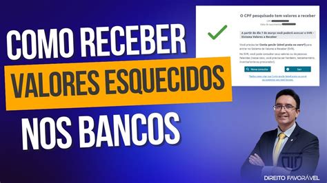 COMO RECEBER VALORES ESQUECIDOS NOS BANCOS SRV BANCO CENTRAL YouTube