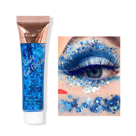 Body Glitter Gel Face Glitters Body Gel Sequins Shimmer Liquid Eyeshadow Chunky Glitter For