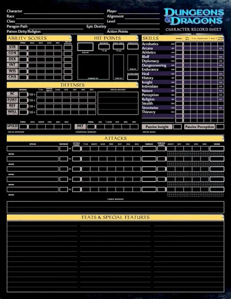 Pdf Fourth Edition Character Sheets Dokumen Tips