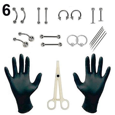 Udiyo Professional Body Piercing Tool Kit Ear Nose Navel Nipple