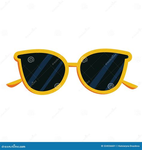 Sunglasses Clip Art On White Background Fashion Items For Summer Vacation Vector Isolated