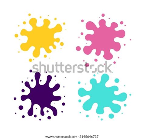 Paint Splash Vector Illustration Set Stock Vector (Royalty Free ...