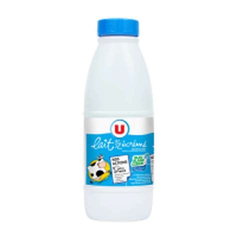 Lait UHT demi écrémé Bleu Blanc Coeur U 50 cl La Belle Vie