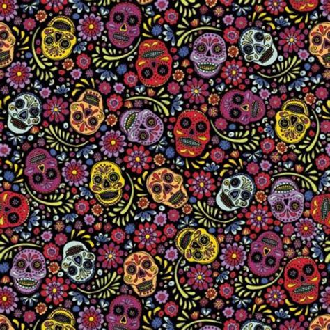 Sugar Skull Fabric Etsy