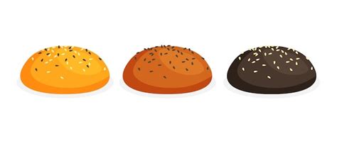 Premium Vector | Burger bun set Various of empty hamburgers Fast food ...