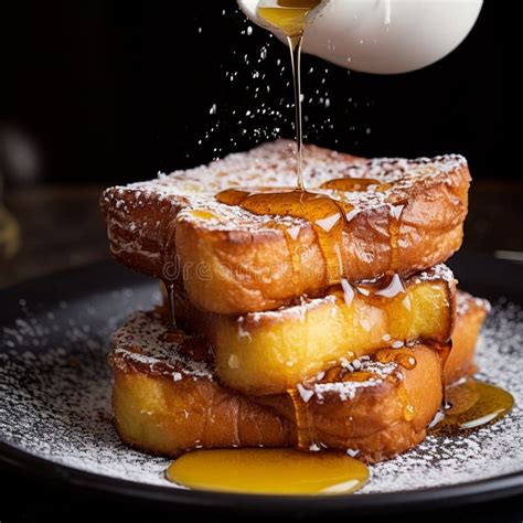 Pain Perdu New Orleans Style French Toast With Custard Batter Stock