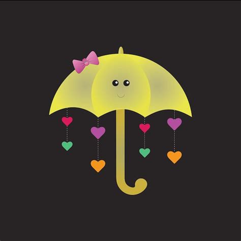 Premium Vector Cute Cartoon Umbrella Vector Illustration