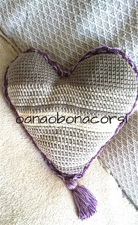 Oanacrochet Crochet Heart Cushion Cuscino Cuore All Uncinetto