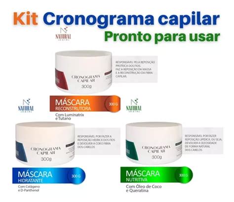 Kit Cronograma Capilar Profissional Pronto Para Usar Parcelamento Sem