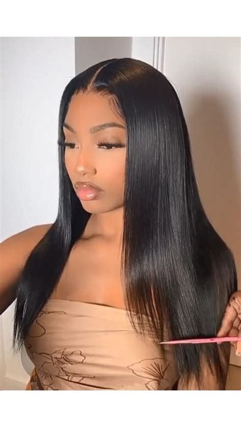 How About This Installing Straight Hairstyles Front Lace Wigs Human