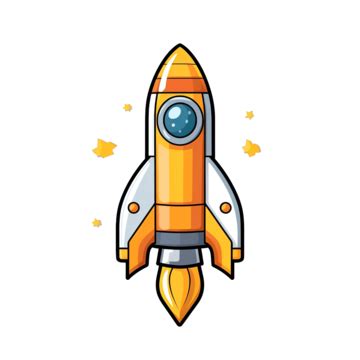 Modern Rocket Ilustration Sticker Png Saturn Graphic World PNG