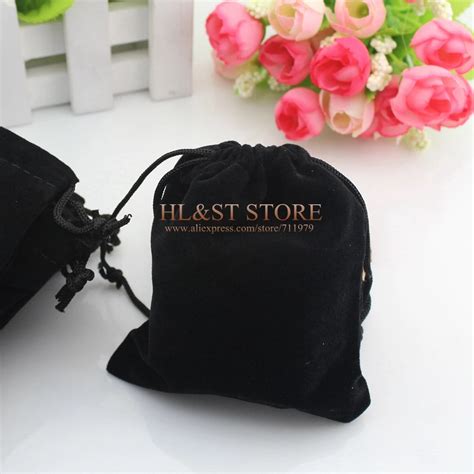 Pcs X Cm Black Color Velvet Jewelry Bags Small Gift Packaging