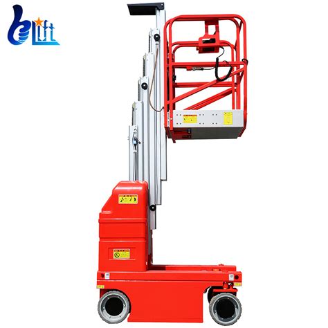 Ce Approved Single Mast Lift Electric Power Mobile Self Walk Work