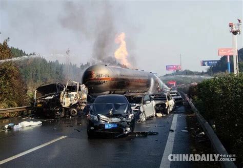 四川成南高速一液化石油气罐车爆炸致三人遇难 1 中国日报网