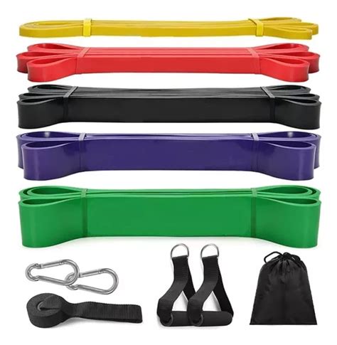 Set 5 Ligas De Resistencia Bandas Elasticas Pull Ups MercadoLibre