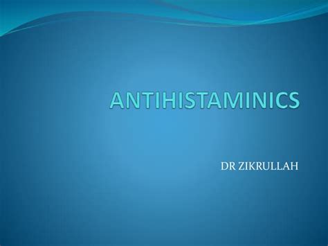 7a Histamine And Antihistaminics