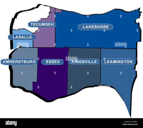 Essex county map Stock Photo - Alamy