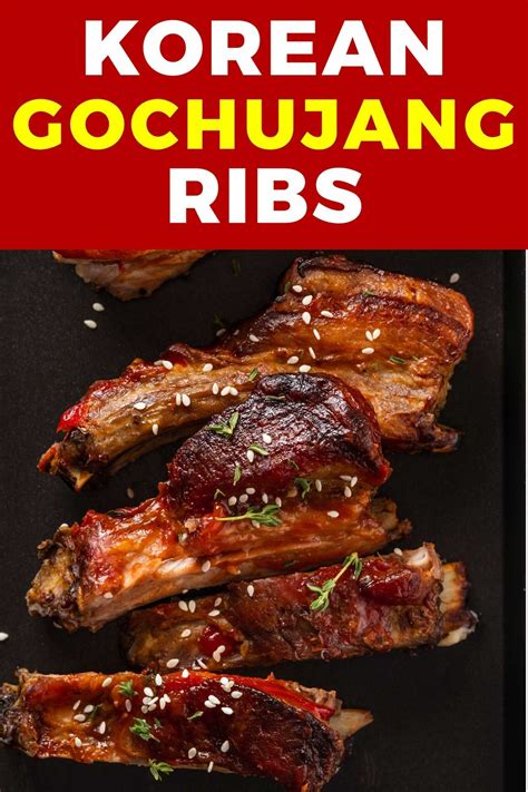 Korean Gochujang Ribs Korean Food Recipes Rib Recipes Spicy