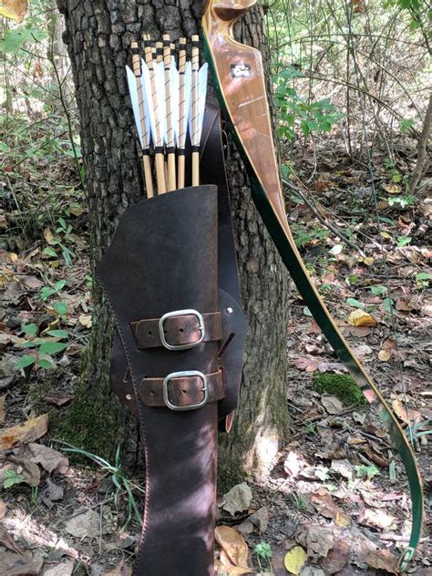 Handmade Leather Back Harness Quiver System Traditional Archery Bowhun